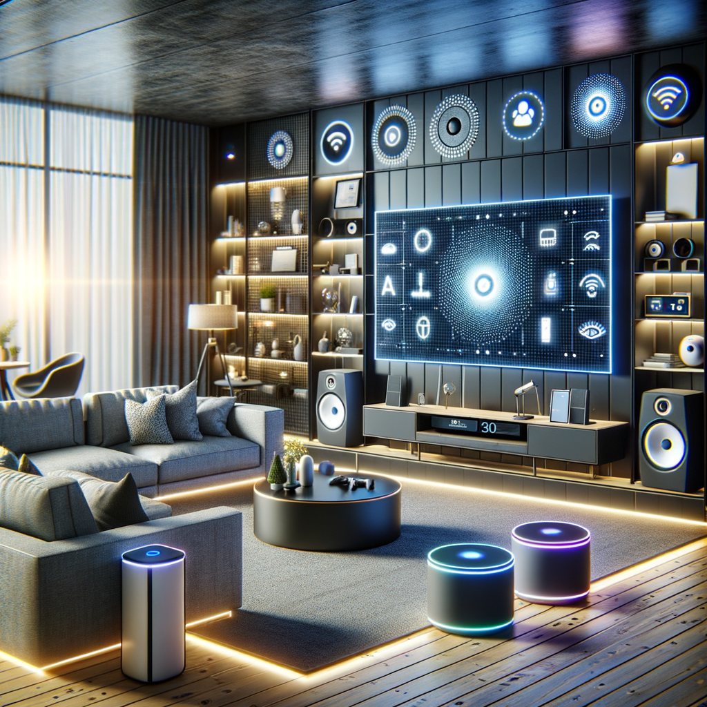 Smart Home mit KI-gestützten, interaktiven Geräten.