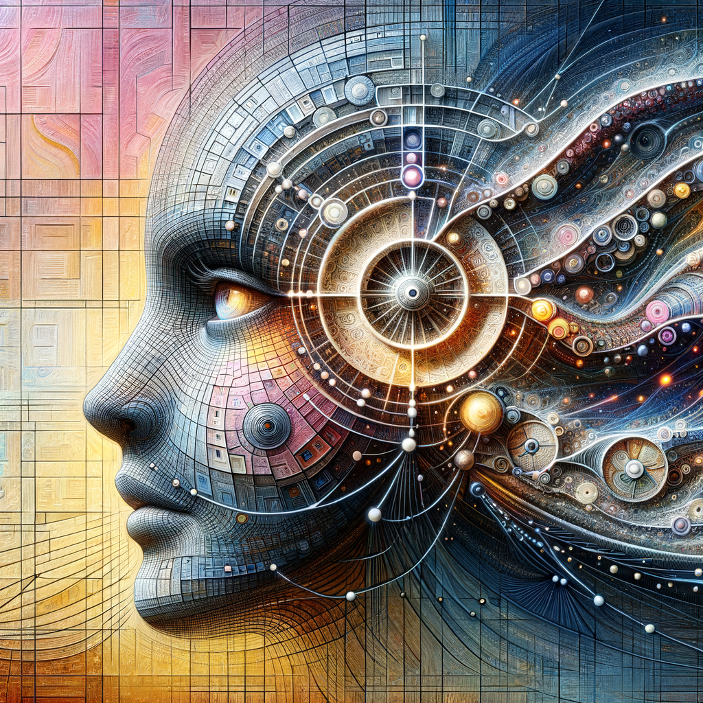 Symbolische Diagramme und neuronale Netze verbinden sich.