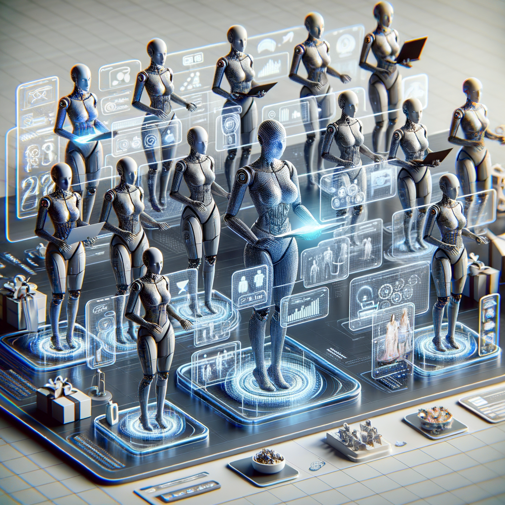 Virtuelle Assistenten optimieren personalisiertes Online-Shopping-Erlebnis visuell.