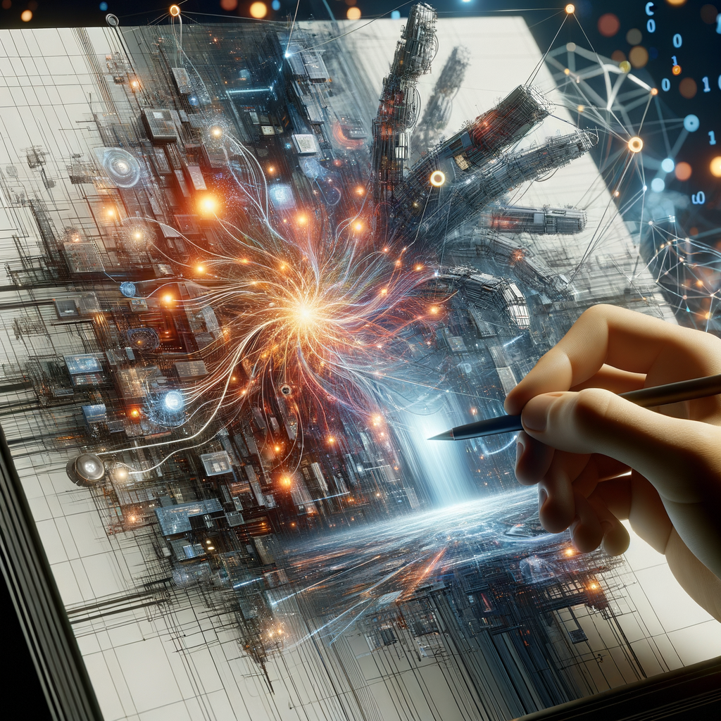 Algorithmen, Datenströme und digitale Interaktionen visualisiert.