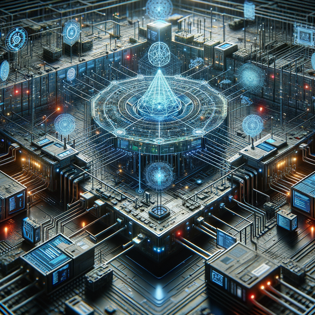 Cybernetzwerk mit KI-gestützter Sicherheit in Aktion.