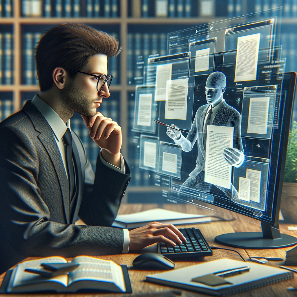 Digitaler Anwalt analysiert Dokumente effizient online.