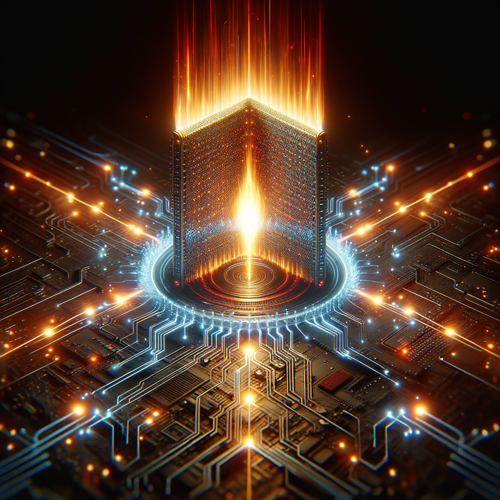 Futuristische Firewall mit KI-gestützter Bedrohungserkennung.