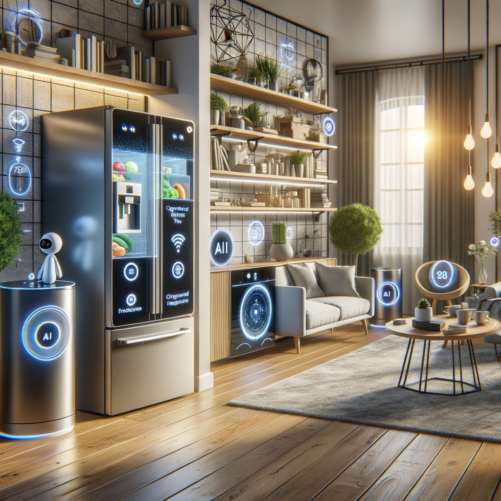 Intelligente Heimgeräte, KI-gesteuert, erleichtern modernen Alltag.
