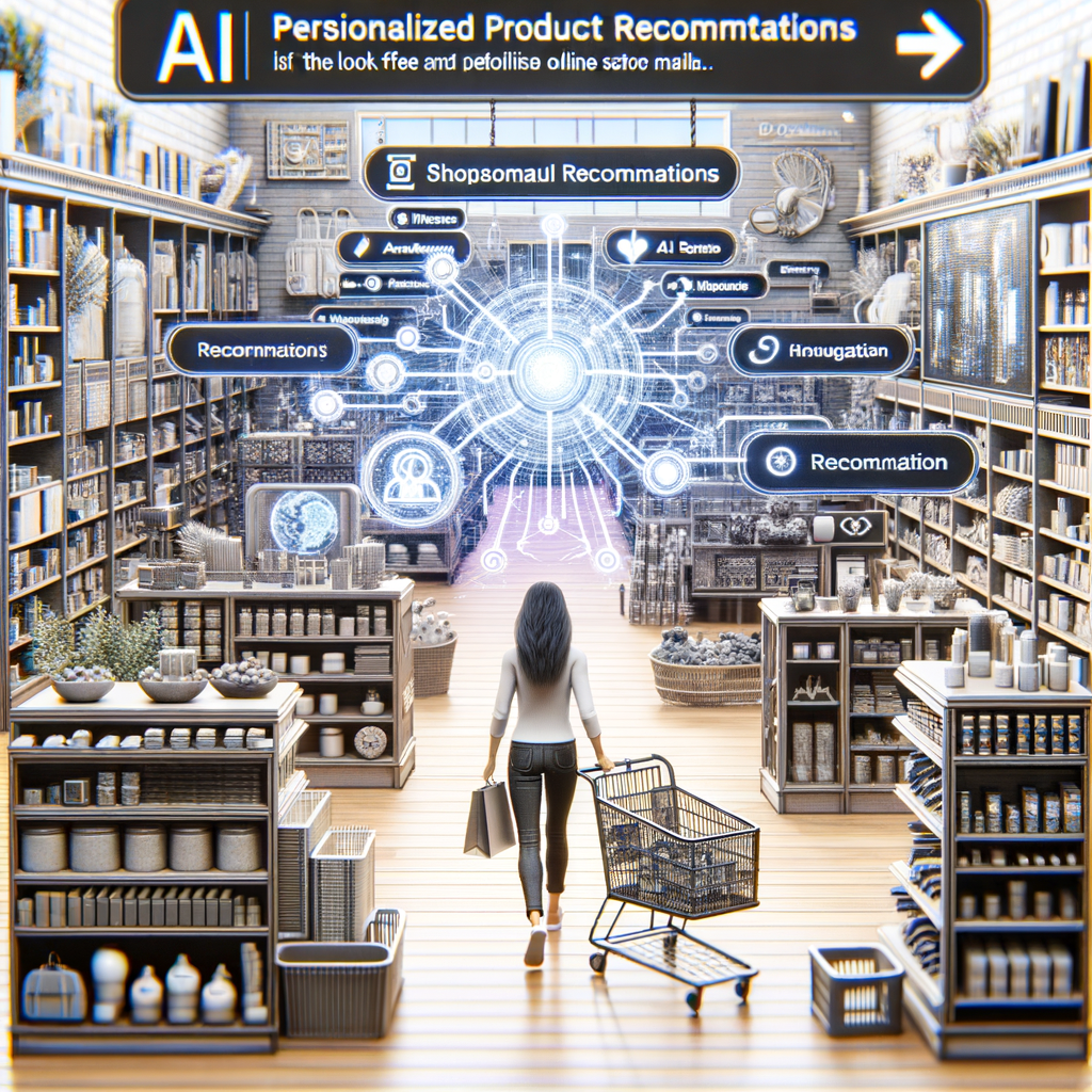 KI-gestützter Online-Shop mit personalisierten Produktempfehlungen.