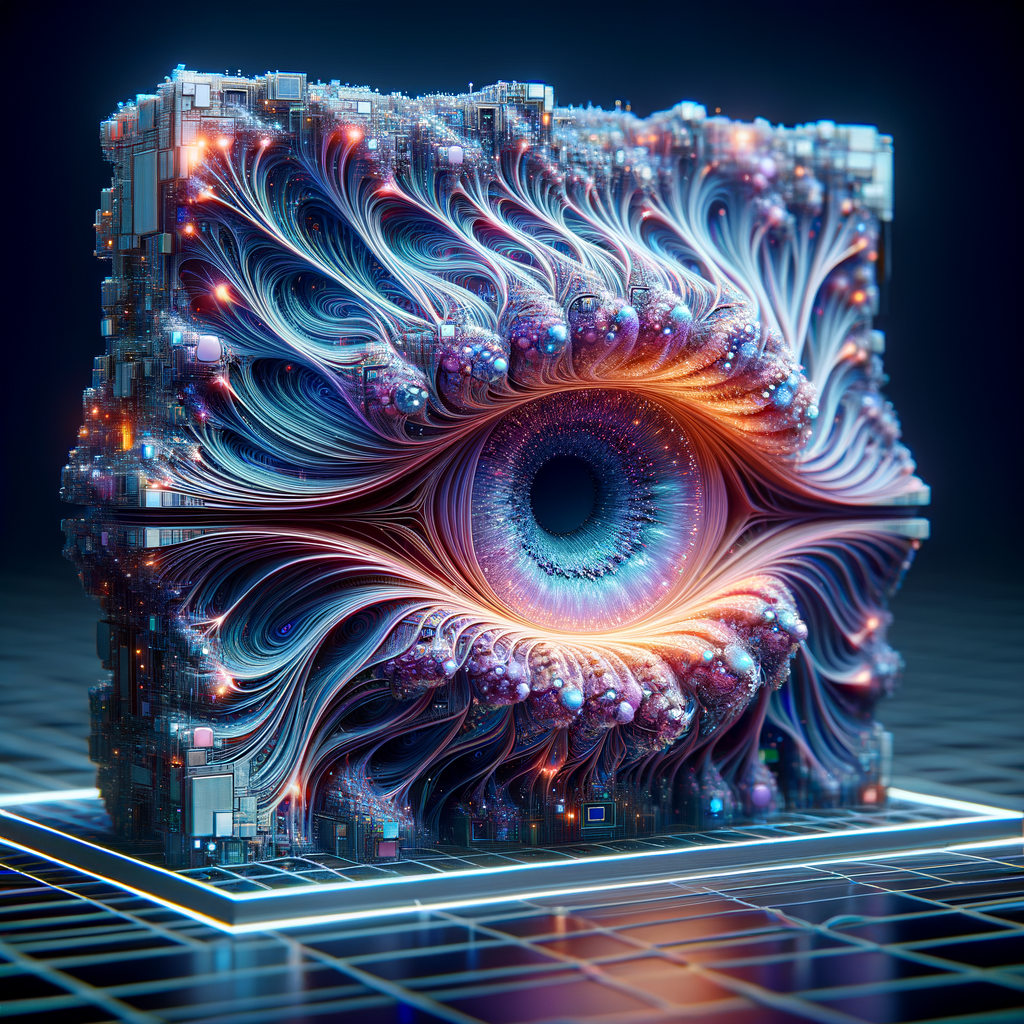 Neuronales Netz visualisiert Daten in futuristischer Darstellung.