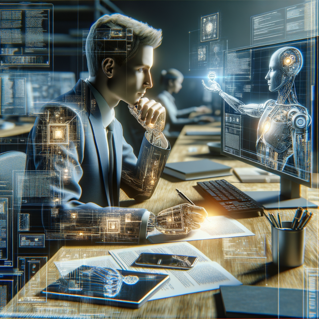 Selbständiger optimiert Geschäftsprozesse mit KI-Technologien.